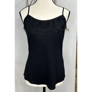 KAREN MILLER‎ BLACK EVENING Top Size 4 Made In Hong Kong